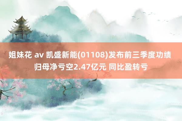 姐妹花 av 凯盛新能(01108)发布前三季度功绩 归母净亏空2.47亿元 同比盈转亏